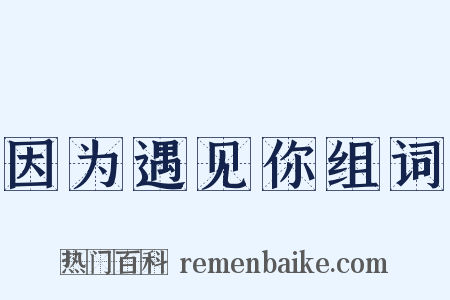 因为遇见你组词是什么意思的图片